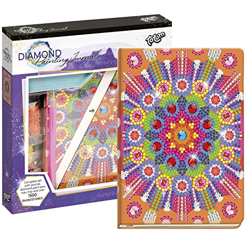 Totum 079724 Mandala/Kaleidoskop Diamond Painting Bastelset Notizbuch, bunt von Totum