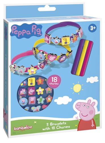 Totum 360150 Peppa Pig Charm-Armband-Set, mehrfarbig, M von Totum