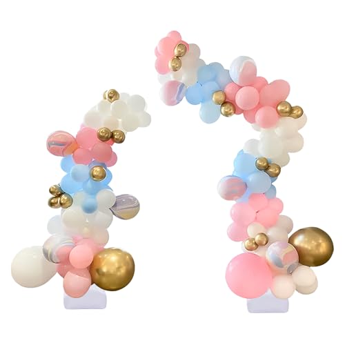 Ballonbogen Set für Hochzeit Event Party, Halbbogen Ballonständer Blumen Ständer Tortenständer mit Sockel, Ballonhalter 1.5m, 2.5m von TouTToNG