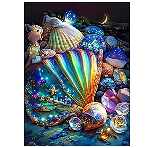 Toulideifaria Diamond Painting Fantasy Shell Seaview Diamond Art Kits Gem Art Malerei für Erwachsene für Home Wall Decor von Toulideifaria