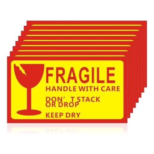 100 Aufkleber Etikett Versandaufkleber Fragile Attetion Vorsicht,Aufkleber Sticker Fragile Please Handle With Care Vorsicht Zerbrechlich Etiketten,Fragile Attention Versandaufkleber – Paketaufkleber von Tovbmup