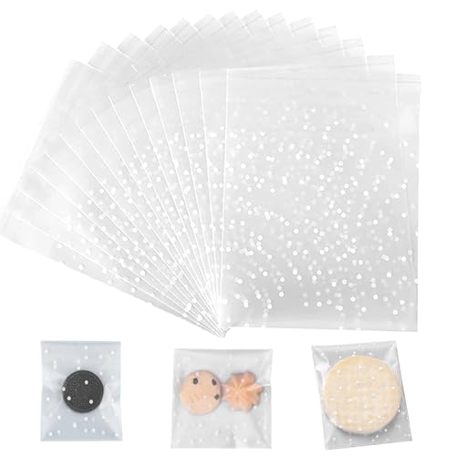 200 Stück Selbstklebende Transparente Plastiktüten in der Größe 8×10 cm für diverse Zwecke wie Süßigkeiten, Backwaren, Kekse, Schmuck, Seifen, Karten und Desserts，Plastiktüten für Geschenk von Tovbmup