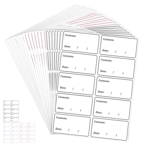 210 Stück Gefrieretiketten,Etiketten selbstklebend,Selbstklebend Abnehmbar Etiketten Wasserdicht Klebeetiketten Tiefkühletiketten für Marmelade Küche,für Gläser,Marmelade,Flaschen,Tüten Aufkleber von Tovbmup