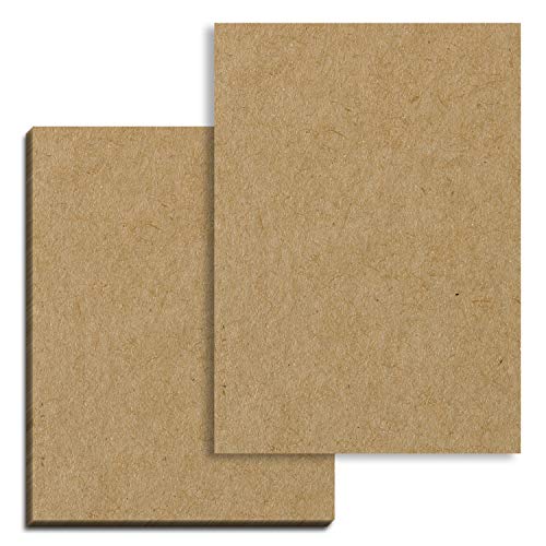 100 Blatt - A4 200g Kraftpapier, Braunes Papier Tonkarton von TownStix