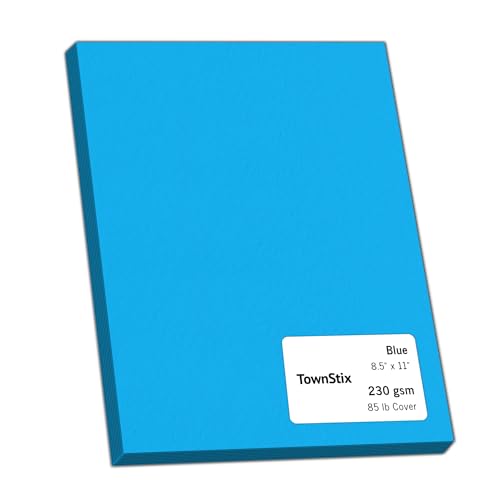 24 Stück, 230gsm - Tonkarton Tonpapier Blau, 8.5" x 11" von TownStix