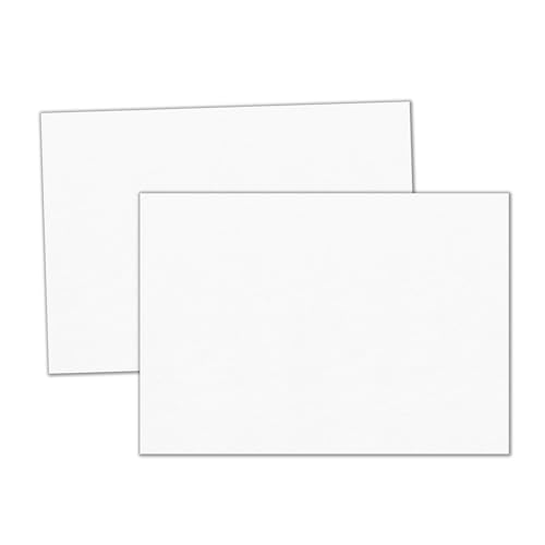 60 Blätt - 350g A5 Fotokarton Kartonpapier Weiß, Karteikarten Dickes Papier zum Drucken von TownStix