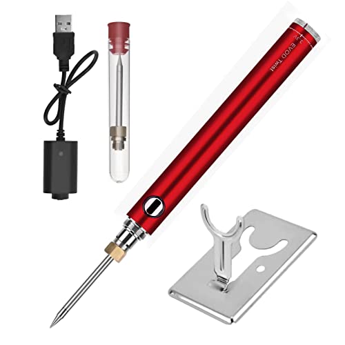 Towwoo USB Lötkolben, Wireless Soldering Iron, Wiederaufladbarer Schnellheiz Lötstift, 5V Batterie Tragbares Elektrisches Lötkolben, Professionelles Sicheres Drahtloses Lötset (Rot) von Towwoo