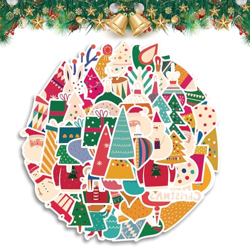 Weihnachts Aufkleber, 128 Stück Weihnachten Sticker Weihnachtsaufkleber Stickers Selbstklebend Papier Aufkleber für Geschenke Scrapbook Karten Weihnachten Dekoration Party Tasche Fillers von Toyhood