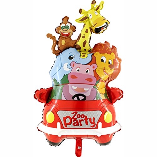 37 "Zoo Party Tier Supershape Folienballon - Kindergeburtstagsfeier Ballon von Toyland