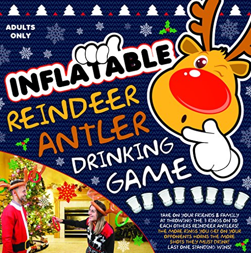 Aufblasbare Rentier Geweihe Trinkspiel - Weihnachten Party Spiele - Stocking Fillers von PMS