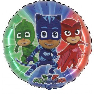 PJ Masks Folienballons - 4 Verschiedene Entwürfe zur Auswahl von - Geburtstagsfeier Dekorationen (Runde Zeichenfolie) von Toyland