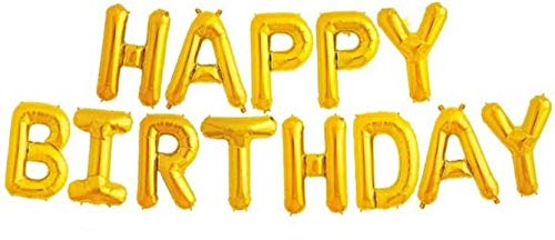 Toyland® 16" Happy Birthday Balloons – Nur Luftfüllung – Gold von Toyland