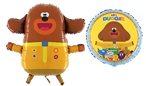 2er-Pack 1 x 18 "runder Hey Duggee und der Eichhörnchen-Ballon + 1 x 25 Zoll riesiger Hey Duggee-Folienballon in Jumbogröße von Toyland