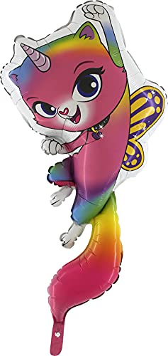 Toyland® 41" Riesen Jumbo Größe Regenbogen Schmetterling Einhorn Kitty Folienballon - Kinder Partyballons von Toyland