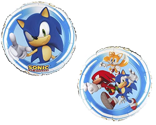 Toyland® 45,7 cm runder Folienballon mit Sonic The Hedgehog-Charakter – Kinderparty-Dekorationen von Toyland