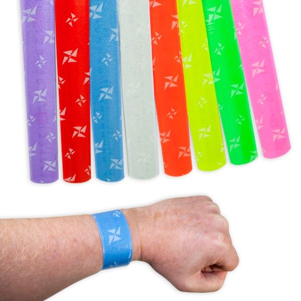 Neon-Schnapparmband, 1 Stück, 22cm, mit Windrad-Motiv, Kunststoff von Toytrade M.C. Biermann GmbH