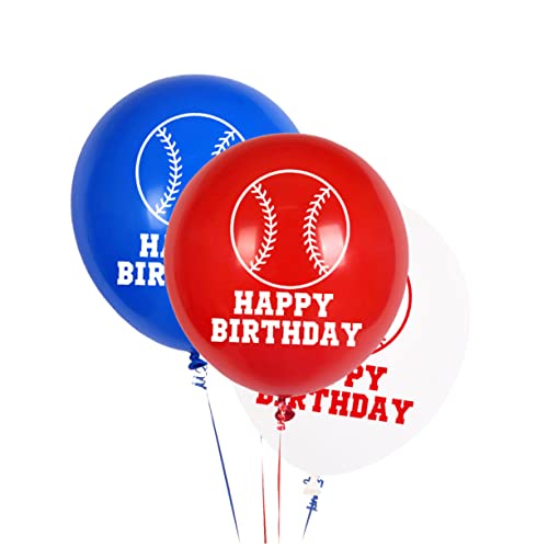 36 Stück 3 Satz Baseball-latexballons Zubehör Für Baseball-geburtstagsfeiern Silberne Luftballons Party Liefert Luftballons Blaue Luftballons Ballons Mit Baseballdruck Toyvian von Toyvian