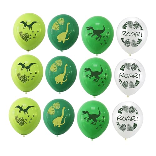 Toyvian 1 Satz 32 Stück Latexmaterial Dino Luftballons Mädchen Dinosaurier Luftballons Dino Babyparty Luftballons Dinosaurier Bedruckter Ballon von Toyvian