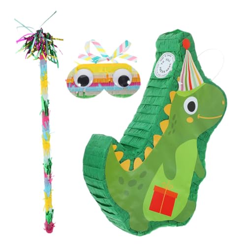 Toyvian 1 Satz Dinosaurier-pinata Hängendes Pinata-dekor Pinata-spielzeug Pinata-konfetti Pinata-dekoration Für Die Brautparty Spielzeugtiere Bunter Piñata-stick Süße Piñata Papier von Toyvian