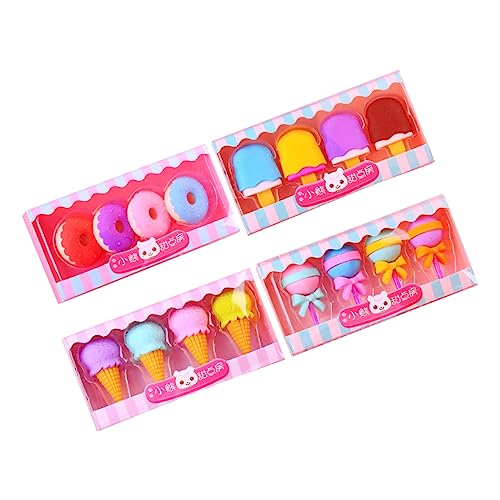 Toyvian 1 Satz Radiergummi Briefpapier Radiergummi Kinderschreibwaren Donut Form Mini-radierer Radiergummis Schöner Donut-radiergummi Abnehmbarer Donut-radiergummi 16st von Toyvian