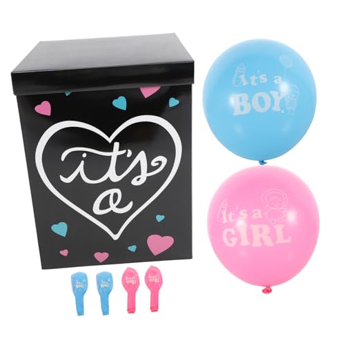 Toyvian 1 Satz Geschlechtsoffenlegungsbox Ballonbox Zur Enthüllung Des Geschlechts Deko-luftballons-box Aus Babypartyboxen Ornament Lüften Das Geheimnis Die Party Mädchen Plastik von Toyvian