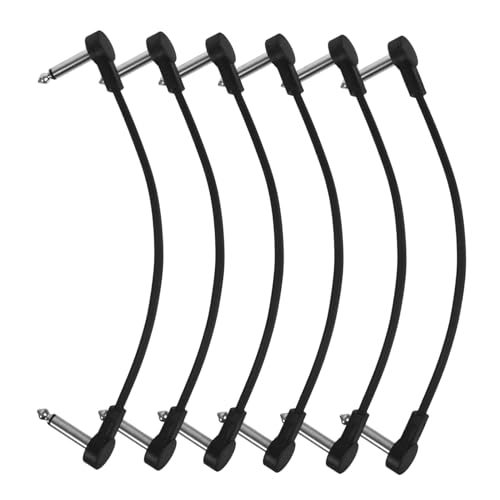 Toyvian 1 Satz Gitarrenkabel Akustisch Trs-kabel Netzkabel E-gitarren Von Ibanez Auslauf Gitarrenanschlusskabel Gitarrenzubehör Patchkabel Effektorlinie Sauerstofffreies Kupfer Black 6st von Toyvian