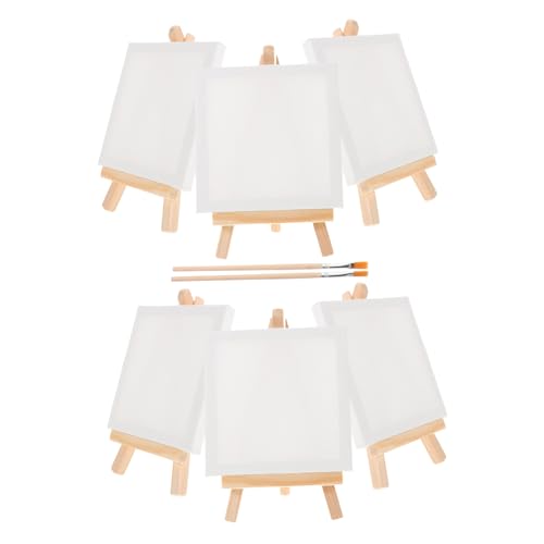 Toyvian 1 Satz Mini-ölgemälde-staffelei -malset Und Ständer Multifunktions-malleinwand Staffeleien Malen Kleiner Staffeleiständer Staffelei Steht Für Schild Holz von Toyvian