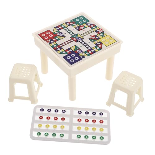 Toyvian 1 Satz Miniaturschach für Kinderpuzzle Kinderzimmer-Spielsachen schreibtischstuhl Mini- -Bausatz magnetisches Zeichenbrett für Kleinkinder Ludo Plastik von Toyvian