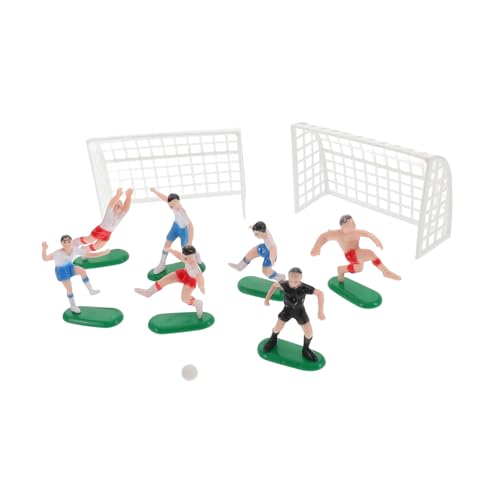 Toyvian 1 Satz Puppenhaus-fußball-Set Mini-fußball- Sport- -Topper Für Jungen Dekoration Für Fußballtische Fußballtordekoration Tortenaufsatz Mit Fußball Fußballfiguren von Toyvian