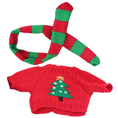 Toyvian 1 Satz Puppenhauskleidung Tragehilfe für Babypuppen Zubehör Bausatz Miniatur Plüsch puppenkleidung Puppen Kleidung Puppenoutfit Kleider Puppenschal dekorativer Puppenpullover Stoff von Toyvian