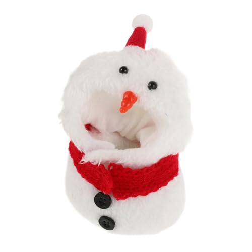 Toyvian 1 Satz Weihnachtsstrampler Puppenkleidung Weihnachten Weihnachtliche Dekoration für Puppen Schneemann Puppenzubehör weihnachtsoutfit Deko-Mütze für Puppen winzige Kleidung Plüsch von Toyvian