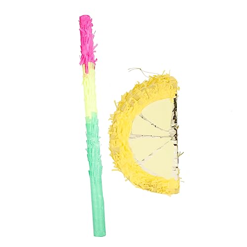 Toyvian 1 Satz Zitronen-piñata Melonen-piñata Obst-pinata-dekor Kleine Piñata Mit Wassermelonenscheibe Dekorationen Für Obstpartys Geburtstag Piñata Aluminiumfolie Sommer Kind Requisiten von Toyvian