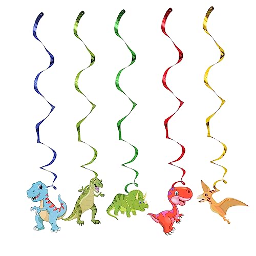 Toyvian 1 Set Dinosaurier Spiral Ornament Ornament Dekorationen Girlande Girlanden Dinosaurier Partyzubehör Dinosaurier Partyzubehör Dinosaurier Geburtstagsparty Zubehör Pvc von Toyvian