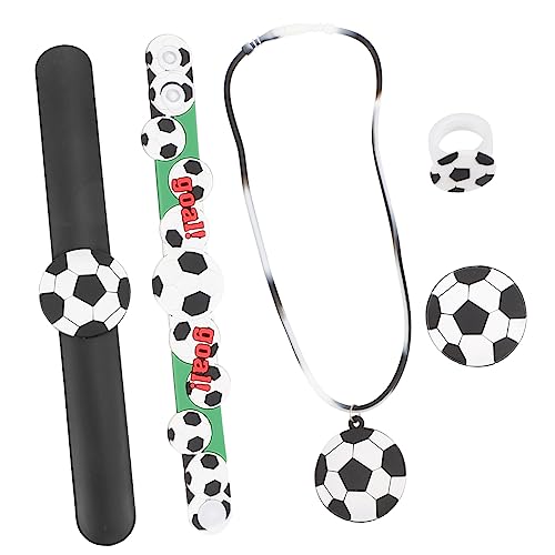 Toyvian 1 Set Fußball Party Bot Hover Soccer Squishy Party Favors Fußball Themenarmbänder Jungen Fußballsocken Fußballpreise Fidget Sporting Jersey Armbänder Charm Halskette Pvc von Toyvian