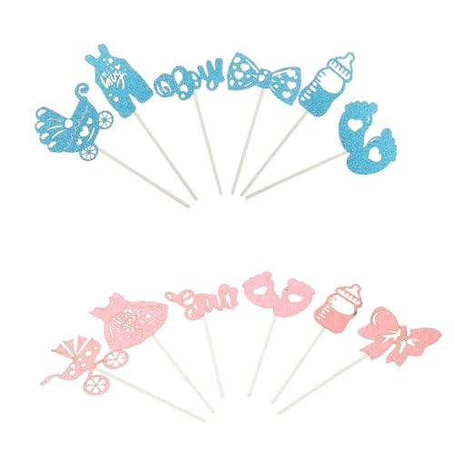 Toyvian 1 Set Geschlecht Offenbaren Requisiten Geschlecht Offenbaren Party Requisiten Mädchen Cupcake Topper Geschlecht Offenbaren Kuchendeckel Cupcake Topper Dusche Geschlecht Offenbaren von Toyvian