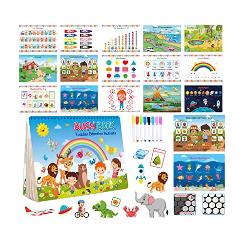 Toyvian 1 Set Vorschule Aufkleber Buch Cartoon Vorschule DIY Sticker Book Cognition Sticker Book von Toyvian