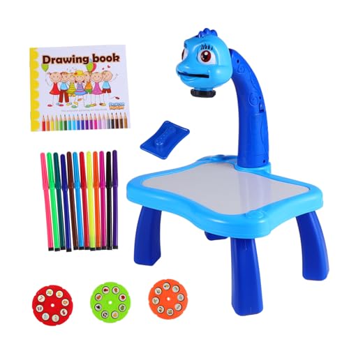 Toyvian 1 Stk Projektions Tisch Zeichenspielzeug Für Bildungsangebot Zeichenprojektor Neuartiger Projektionstisch Bezaubernder Zeichentisch Cartoon-reißbrett Plastik Blue von Toyvian