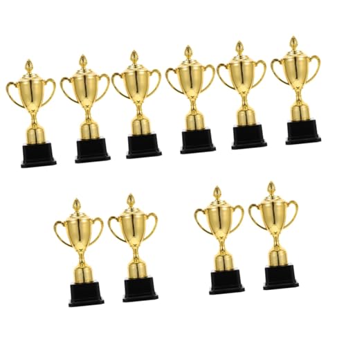 Toyvian 10 Stk Trophäe Auszeichnung Kinderparty Dekoration schuler Kinder Geburtstagsparty Deko Parteimedaillen Belohnungen Gewinnerpreis für Sport Pokale Plastik Golden von Toyvian