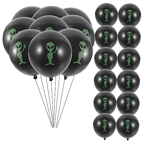 Toyvian 100 Stück Emulsion DIY Ballons Alien Ballon Prop Aufblasbare Alien Ballons Abschlussballons von Toyvian