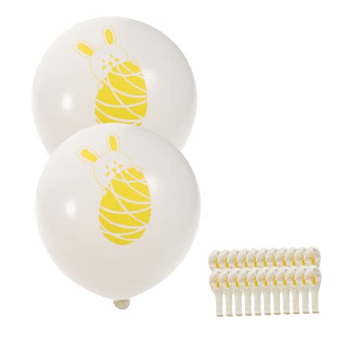 Toyvian 100St Hasenballon bunny party ostern luftballons dekoracje wielkanocne Osterballons ballonie balons Ballonständer Partydekorationen Ballonpumpe Osterdeko ostern ballon Yellow von Toyvian