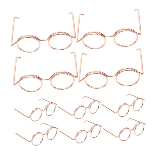 Toyvian 10St Puppenzubehör Puppen ferngläser Dollhauszubehör Puppen Accessoires Puppen-Verkleidung entzückende Mini-Brille Miniatur-Puppenbrille Minibrille für Puppen Metall von Toyvian