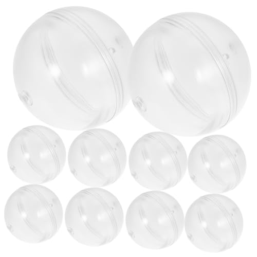 Toyvian 10st Gacha-schale Runde Kapseln Befüllbarer Ball Leere Kugel Ballwechsel Aufbewahrungsbehälter Für Kapseln Leerer Ball Für Party Bastelkunst-eierball Kaugummis Plastik Transparent von Toyvian