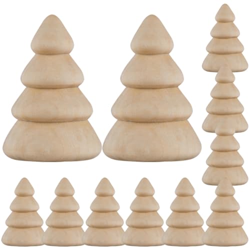 Toyvian 10st Holzkeimbaum Spielset Aus Holz Mini-baumhandwerk Holz Holzspielzeug Mini-baum Aus Holz Puppenkörper Aus Holzpflöcken Baumfiguren Aus Holz Ornamente Kind Lotusbaum Schreibtisch von Toyvian