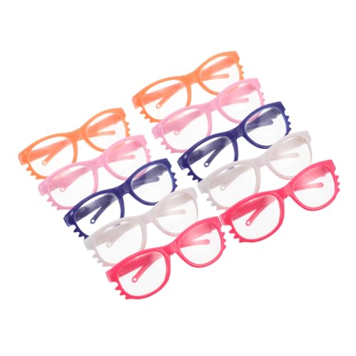 Toyvian 10st Puppe Brille Puppe Zubehör Für Puppenkostüme Puppe Sonnenbrille Puppe Winzige Brillen Sonnenbrille Aus Kunststoff Requisiten Für Die Weihnachtsfotokabine Puppenbrillen Plastik von Toyvian