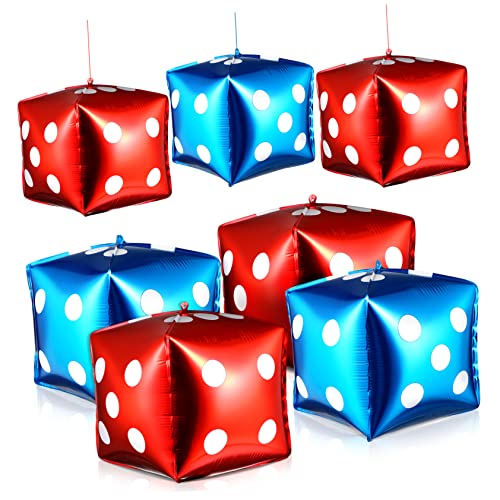 Toyvian 10st Würfel Ballon Würfel-pool-spielzeug Aufblasbare Würfel Fragezeichen-ballon Poker-ballons Aufblasbares Spielzeug Aufblasbare Jumbo-würfel Farbige Luftballons Aluminiumfolie von Toyvian