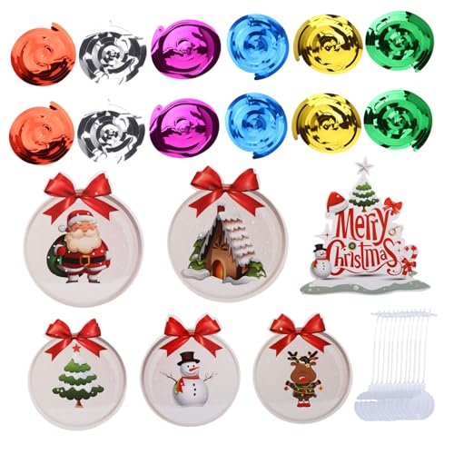 Toyvian 12 Stk Weihnachtsspirale weihnachtsdeko weihnachts party weinachtkughel mall Weihnachtsfeier Wirbel Weihnachtsdeckenstreamer weihnachtlicher hängender Wirbel Wirbelbehänge PVC von Toyvian