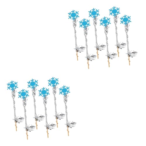 Toyvian 12 Stk Zauberstab der Regenfee fairy wand camoing mädchen spielzeug fairytale wedding decoration Schneeflocke Zauberstab Schneeflocken-Sticks dekorative Feenstäbe Feenstab Blue von Toyvian