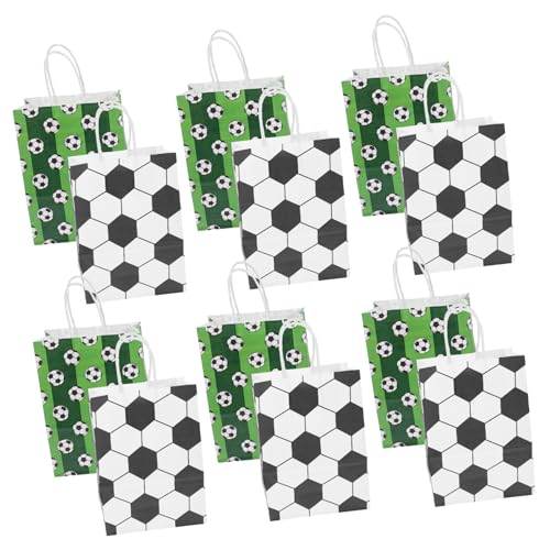 Toyvian 12 Stück Fußball Partygeschenktüten Papiertüten Geschenkverpackungstüten Blumenstraußtüten Partytüten Zubehör Geschenktüten Aus Papier Partytüten Für Süßigkeiten von Toyvian