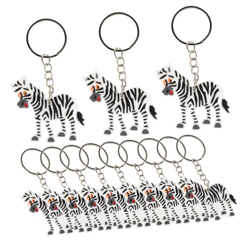 Toyvian 12 Stück Zebra Schlüsselanhänger 3D Zebra Figuren Schlüsselanhänger Süßer Auto Schlüsselanhänger Tier Schlüsselanhänger Schlüsselanhänger Halter Schlüsselanhänger Anhänger von Toyvian