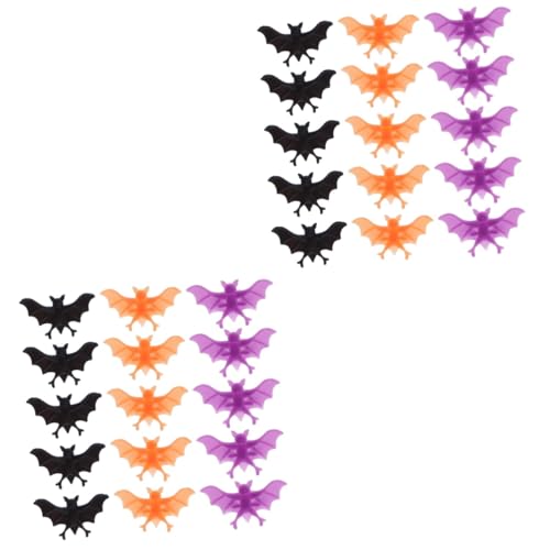 Toyvian 120 Stk Fledermausring Halloweenkostüm Halloween-ringe Für Kinder Halloween-fingerringe Gruselige Ringe Halloween-spielzeugring Fledermaus-halsband Halloween-partygeschenke Plastik von Toyvian